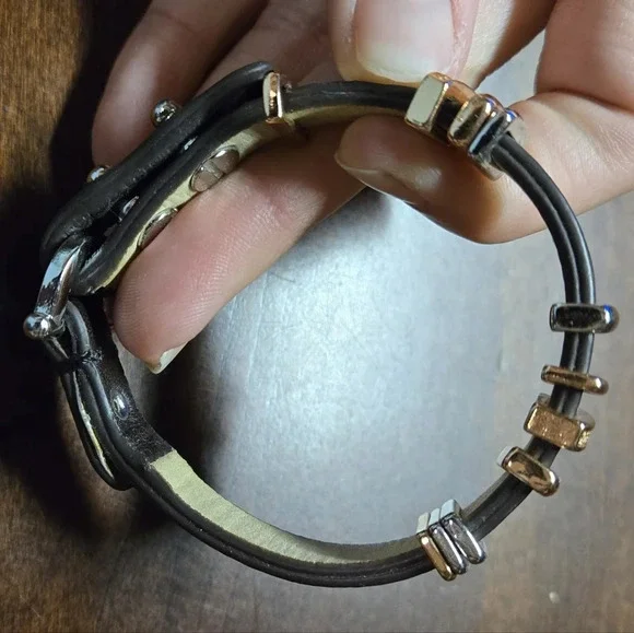 Fossil leather beaded bracelet - Picture 2 of 6